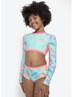 Conjunto camiseta e calcinha menina teen unicórnio aloha