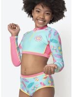 Conjunto camiseta e calcinha menina teen unicórnio aloha
