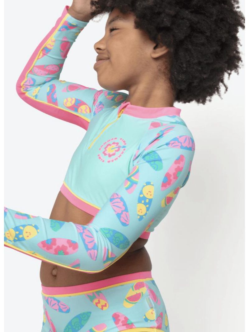 Conjunto camiseta e calcinha menina teen unicórnio aloha