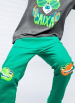 Calça infantil moletom dino surf
