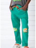 Calça infantil moletom dino surf