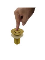 Válvula Click Automática Para Cuba De Lavatório Banheiro Dourado Gold Fosco