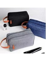 Bolsa Necessaire Masculina Feminina Organizadora Multifuncional Portátil Viagem Trabalho Impermeável Preto