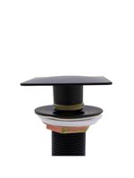 Válvula Click Inteligente Ralo Para Pia Cuba De Banheiro Preto Black Fosco Luxo Lavabo
