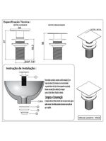 Válvula Click Inteligente Ralo Para Pia Cuba De Banheiro Preto Black Fosco Luxo Lavabo