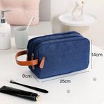 Bolsa Necessaire Masculina Feminina Organizadora Multifuncional Portátil Viagem Trabalho Impermeável Azul