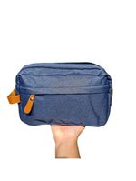 Bolsa Necessaire Masculina Feminina Organizadora Multifuncional Portátil Viagem Trabalho Impermeável Azul
