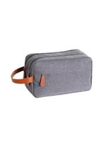 Bolsa Necessaire Masculina Feminina Organizadora Multifuncional Portátil Viagem Trabalho Impermeável Cinza