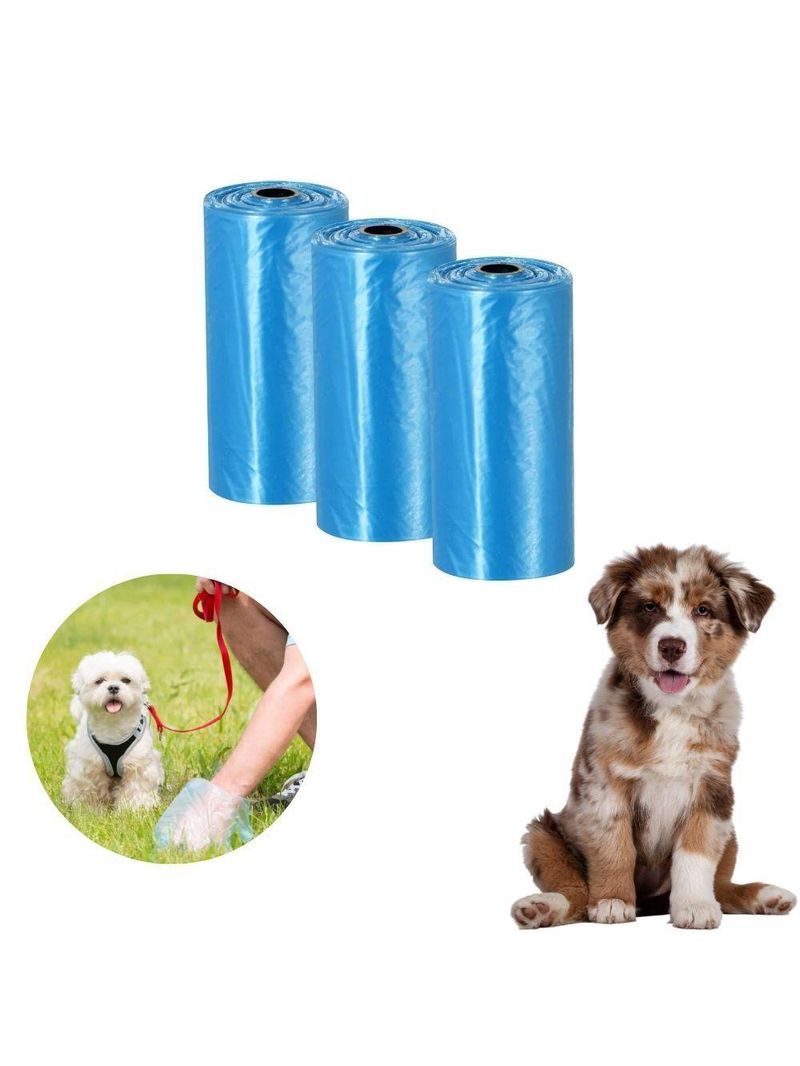Kit 3 Rolos De Saquinhos Refil Higiênico Cata Caca Coco Pets Cachorro Câes Dog Gatos