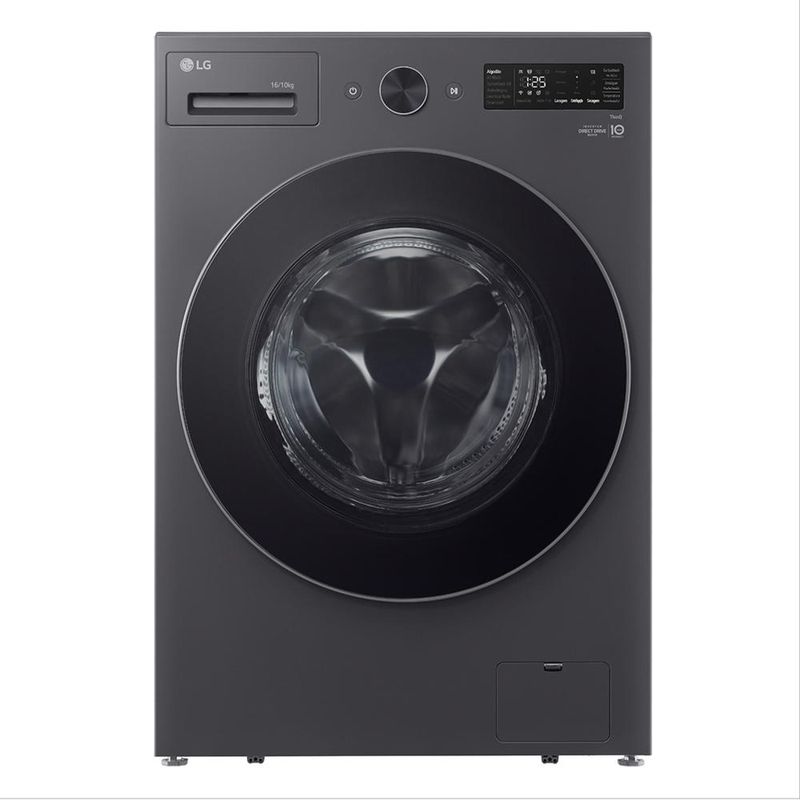 Lava e seca lg wd16gnts6 16kg/10kg ai dd wi-fi turbowash 360° vapor black inox