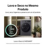 Lava e seca lg wd16gnts6 16kg/10kg ai dd wi-fi turbowash 360° vapor black inox