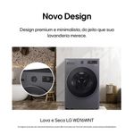 Lava e seca lg wd16gnts6 16kg/10kg ai dd wi-fi turbowash 360° vapor black inox