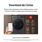 Lava e seca lg wd16gnts6 16kg/10kg ai dd wi-fi turbowash 360° vapor black inox