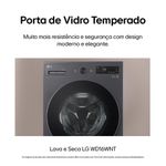 Lava e seca lg wd16gnts6 16kg/10kg ai dd wi-fi turbowash 360° vapor black inox