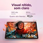 Tablet lenovo idea tab 11” android 15 zafr0856br mediatek d6300 wi-fi 128gb 8mp caneta capa protetora luna grey