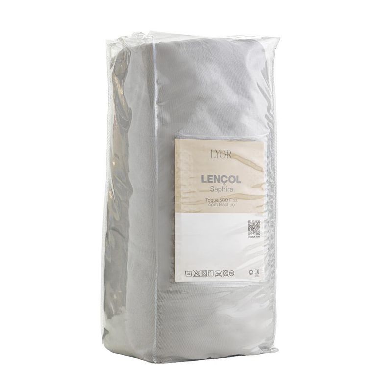Lençol com elástico hotel saphira king toque 300 fios cinza