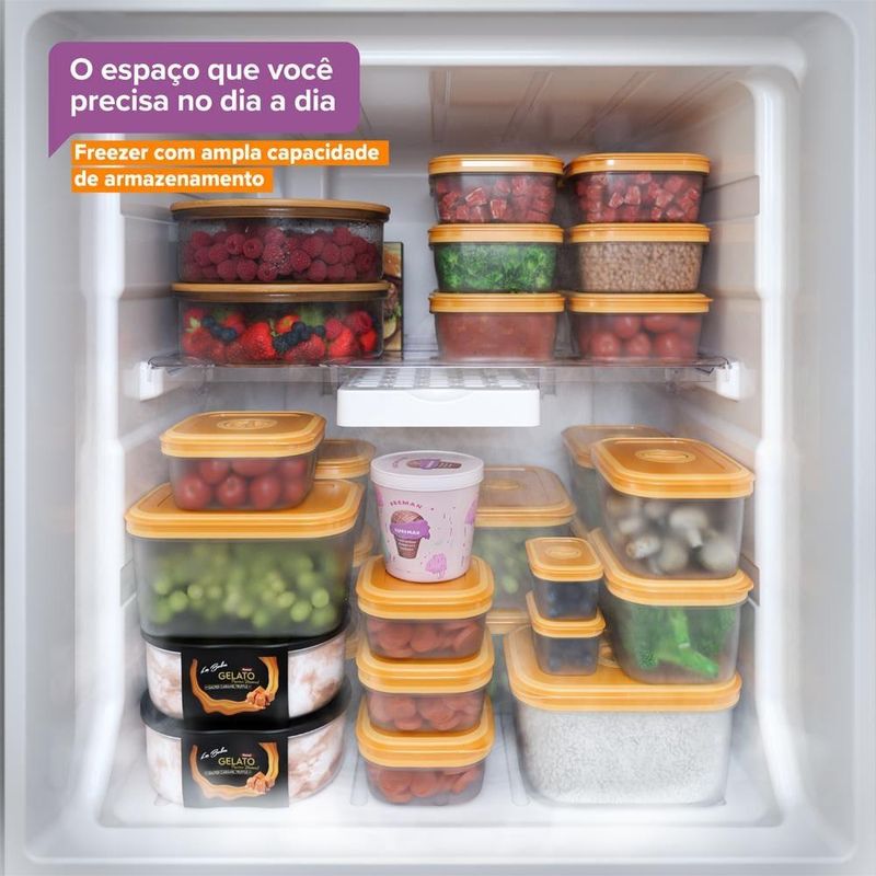 Geladeira continental tc45s frost free duplex 400l inox look econômica espaçosa controle eletrônico