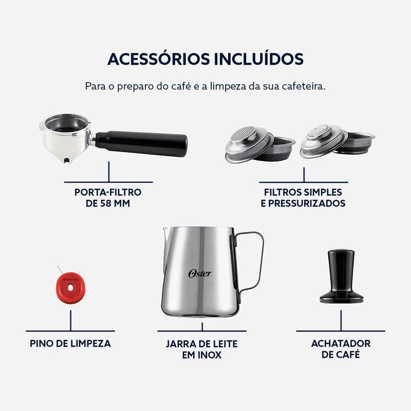 Cafeteira Espresso Oster Perfect Brew Inox 1380W 220V
