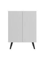 Gabinete Banheiro 2 Portas Retrô 63cm Multimóveis preto