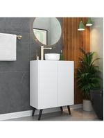 Gabinete Banheiro 2 Portas Retrô 63cm Multimóveis preto