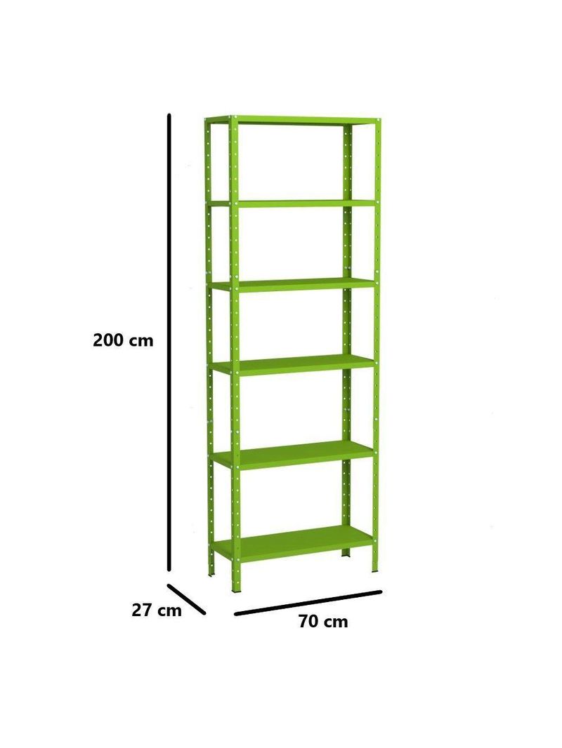 Estante Aço 6 Prateleiras Livros Cozinha Quarto Eaf013 Verde