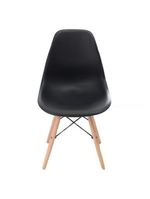 Conjunto 4 Cadeiras Concha Sala Jantar Cozinha Eiffel Pé Palito elegante na cor Preto