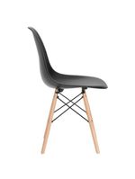 Conjunto 4 Cadeiras Concha Sala Jantar Cozinha Eiffel Pé Palito elegante na cor Preto