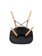 Conjunto 4 Cadeiras Concha Sala Jantar Cozinha Eiffel Pé Palito elegante na cor Preto