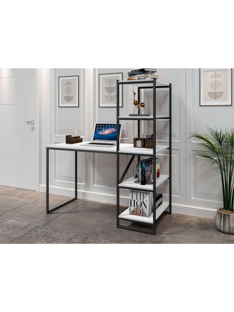 Home Office Vintage Para Escritório Blast Preto E Branco