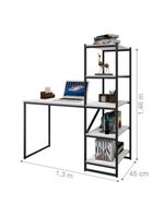 Home Office Vintage Para Escritório Blast Preto E Branco