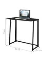 Home Office Vintage Para Escritório Slim Syst Preto
