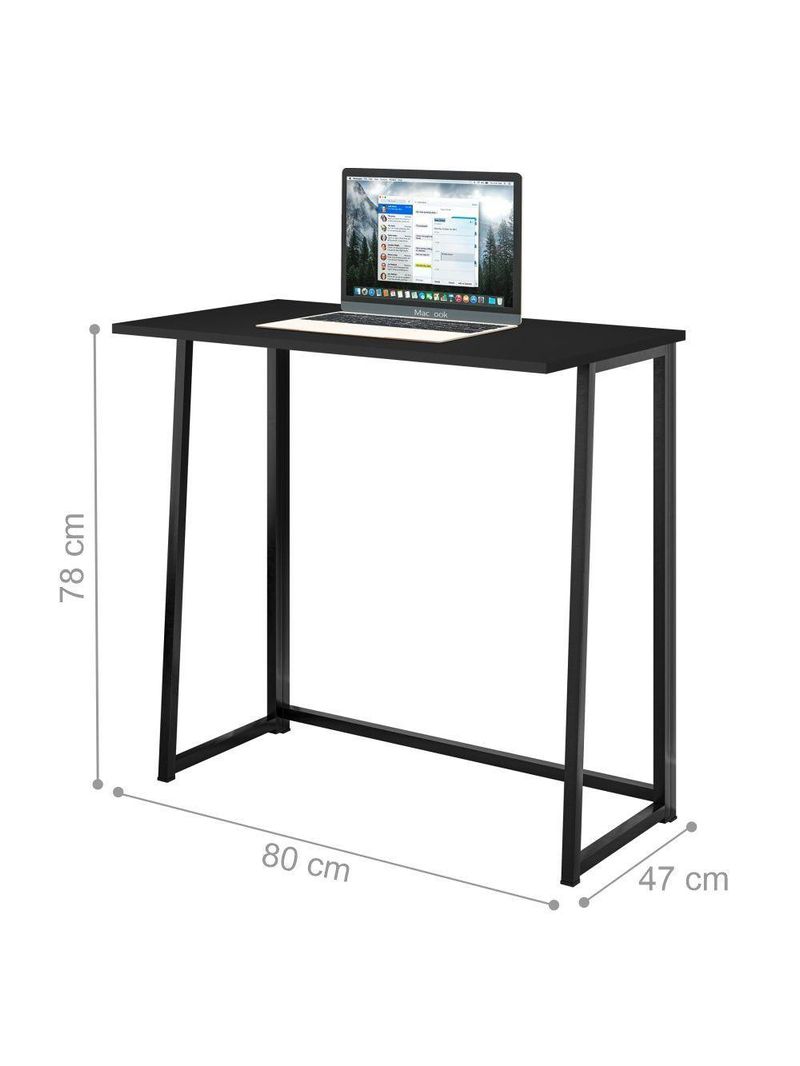 Home Office Vintage Para Escritório Slim Syst Preto
