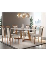 Conjunto Sala De Jantar Munique 6 Cadeiras Mobillare
