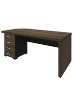 Mesa Para Escritório 4 Gavetas Lado Esquerdo 180cm Tamburato Executiva A06 Marrom/preto - Mpozenato