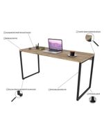 Mesa De Escritório Office 150cm Estilo Industrial Prisma C08 Carvalho - Mpozenato