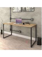 Mesa De Escritório Office 150cm Estilo Industrial Prisma C08 Carvalho - Mpozenato