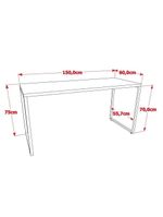 Mesa De Escritório Office 150cm Estilo Industrial Prisma C08 Carvalho - Mpozenato