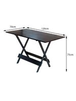 Conjunto Jogo De Mesa Com 4 Cadeiras De Madeira Dobravel 120x70 Tabaco