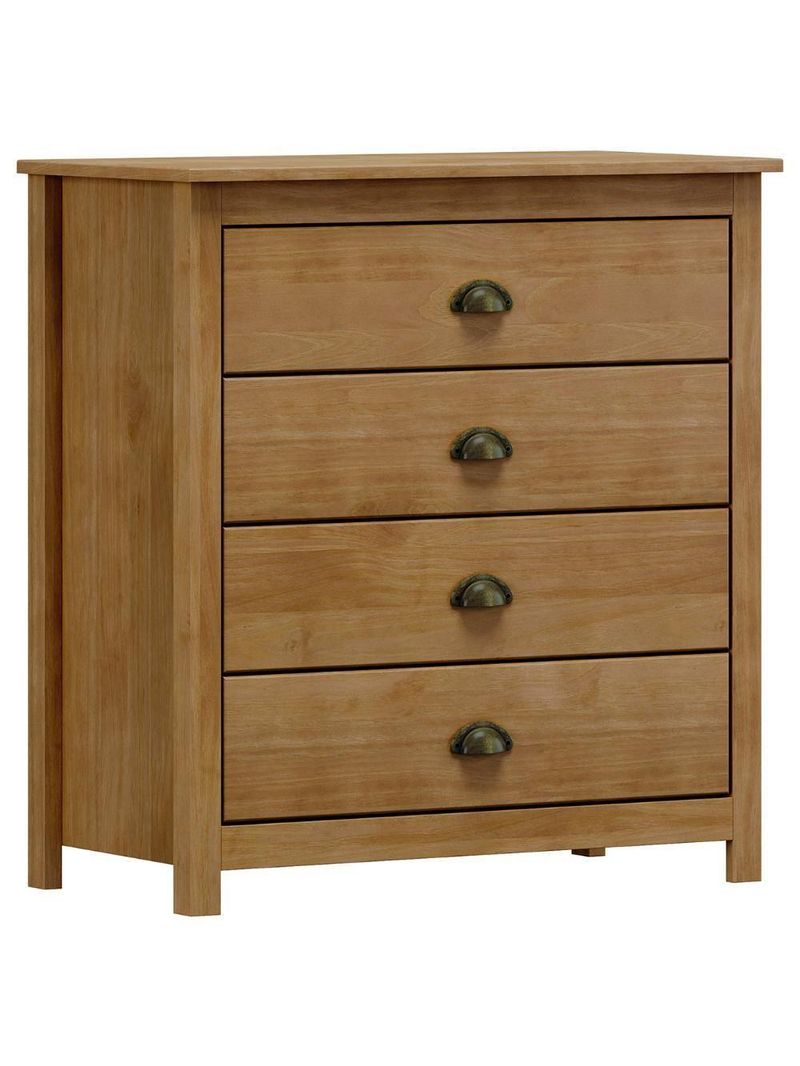 Cômoda Para Quarto 80cm Com 4 Gavetas Lázio Freijó F07 - Mpozenato