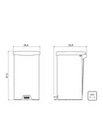 Lixeira Inox Com Pedal New Tramontina Com Acabamento Polido 20 L Tramontina