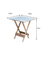 Jogo De Mesa Dobravel Com 2 Cadeiras De Madeira 70x70 Pratica - Sem Pintura