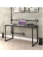 Kit 2 Mesas De Escritório Office 135cm Estilo Industrial Prisma C08 Preto Onix - Mpozenato