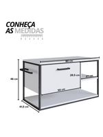 Gabinete Para Banheiro Industrial Suspenso Com Porta Basculante Branco