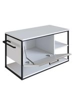 Gabinete Para Banheiro Industrial Suspenso Com Porta Basculante Branco