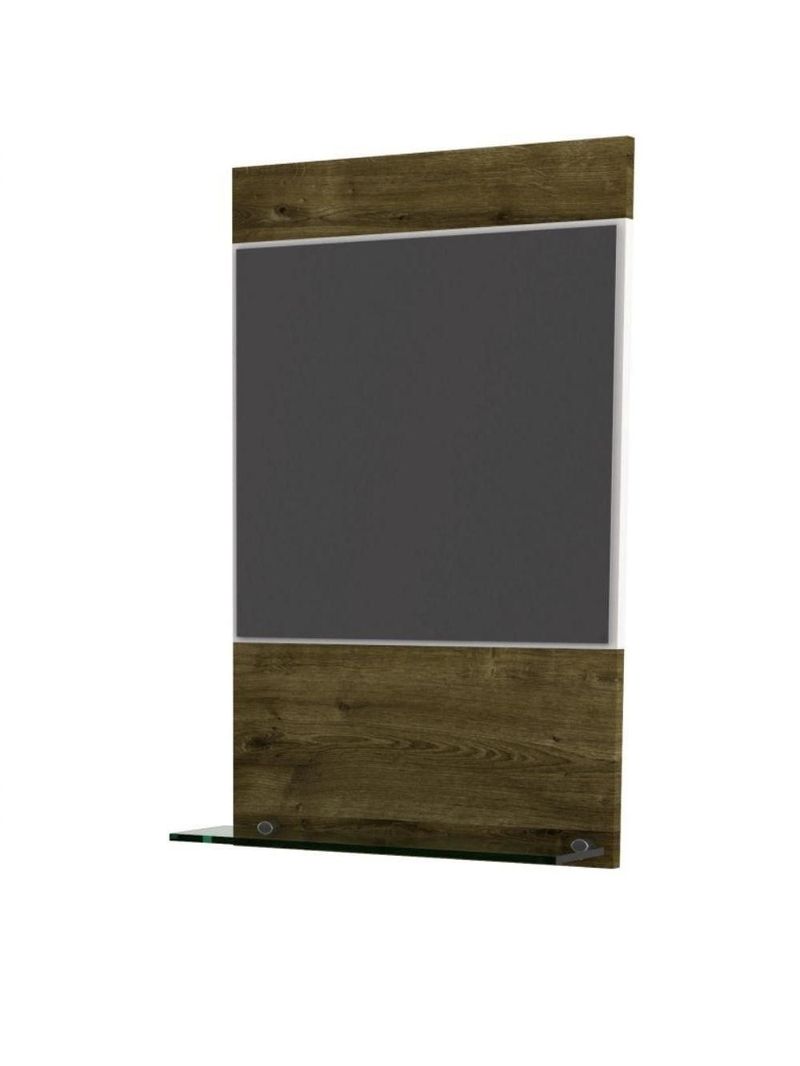 Gabinete Para Banheiro C-cuba Q355 E Espelheira Legno 651 Branco Chess C-carvalho Dark