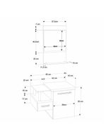 Gabinete Para Banheiro C-cuba L34 E Espelheira Legno 631 Branco Chess C-carvalho Dark
