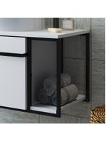 Gabinete Para Banheiro Suspenso Industrial Sem Cuba Branco