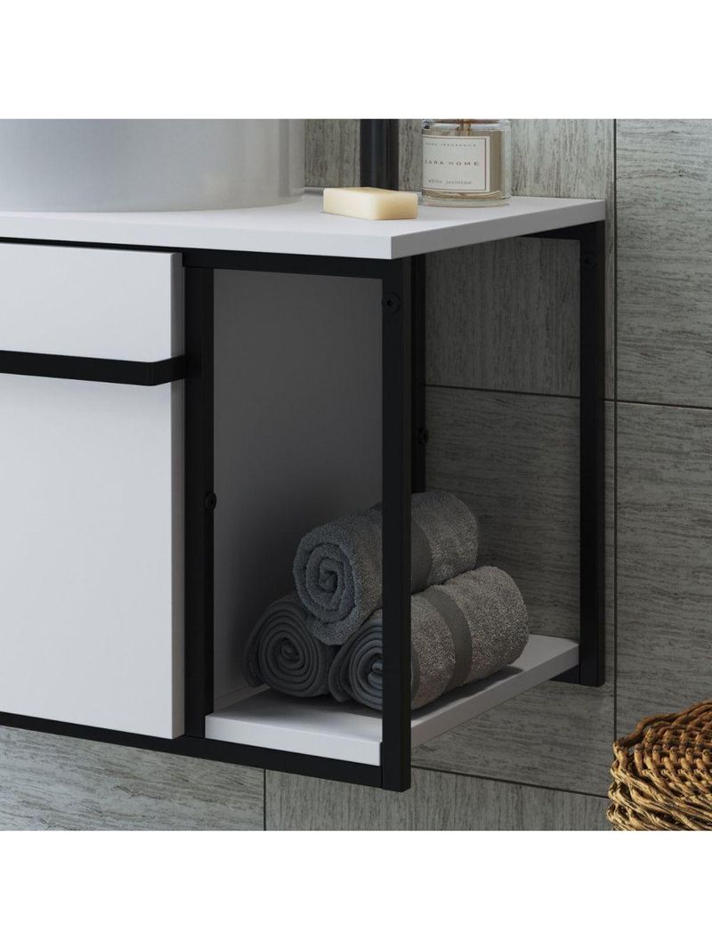 Gabinete Para Banheiro Suspenso Industrial Sem Cuba Branco