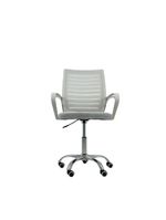 Kit 2 Cadeiras De Escritório Secretaria Diretor Roma Ergonômica - Branca