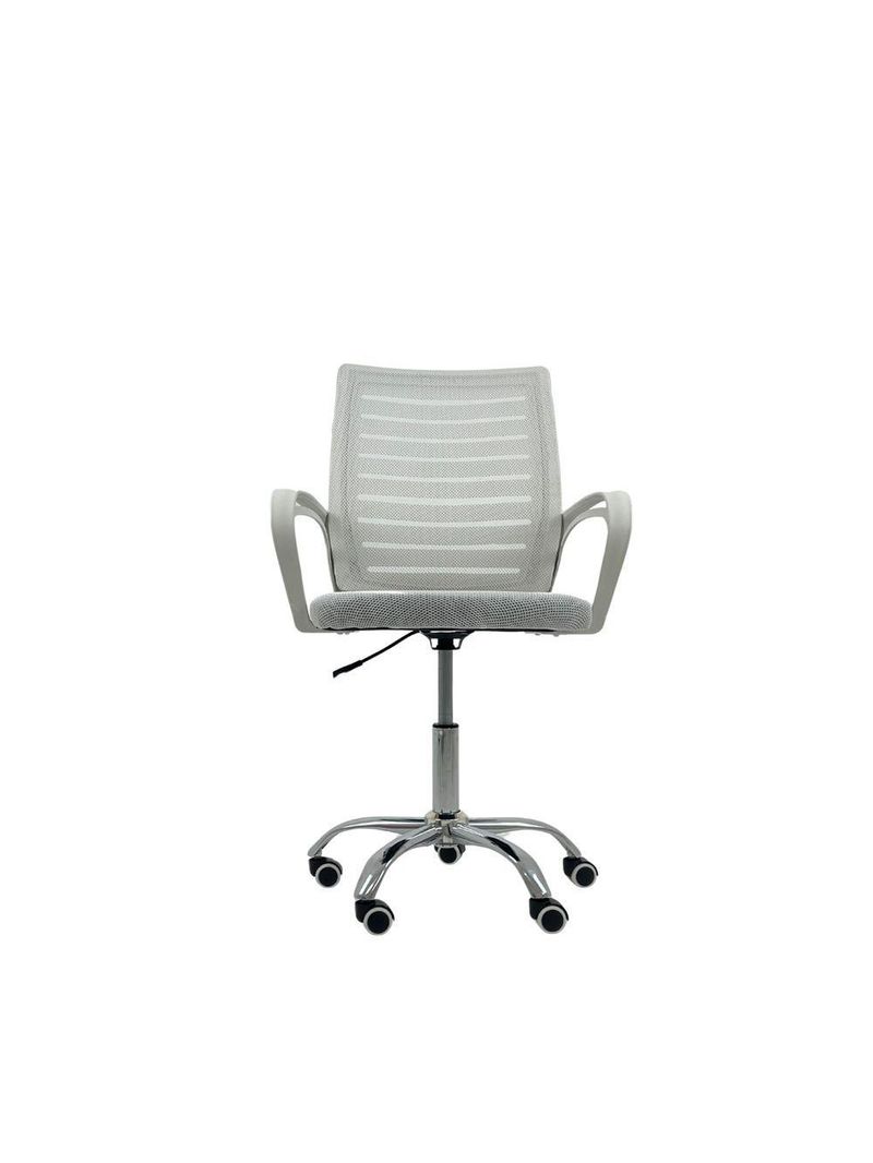 Kit 2 Cadeiras De Escritório Secretaria Diretor Roma Ergonômica - Branca
